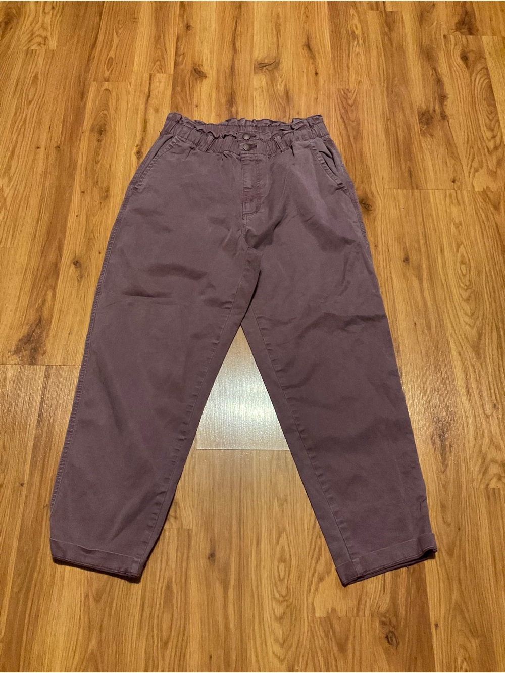 Universal Thread Women’s High Rise Paperbag Tapered Pants Muted Plum Size 12